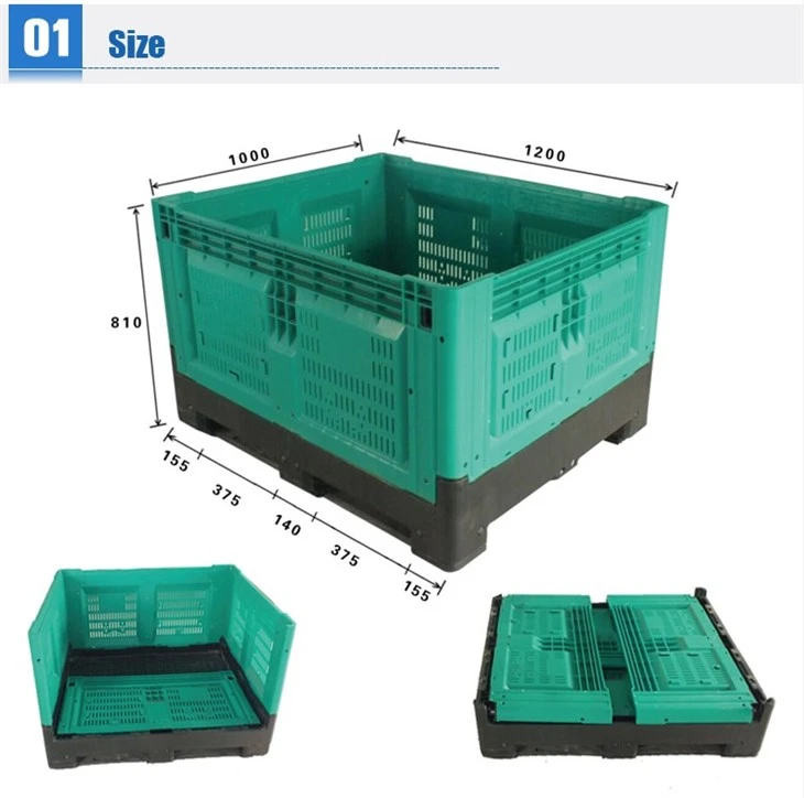 1200*1000 Plastic Collapsible Pallet Box factory