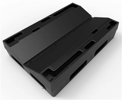 1230×800 Cradle Style Roll palete crne